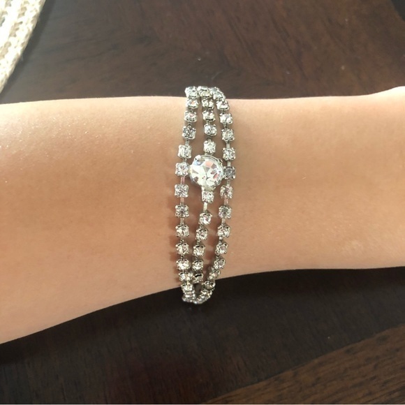 Vintage Jewelry - Vintage Signed Rhinestone Bracelet